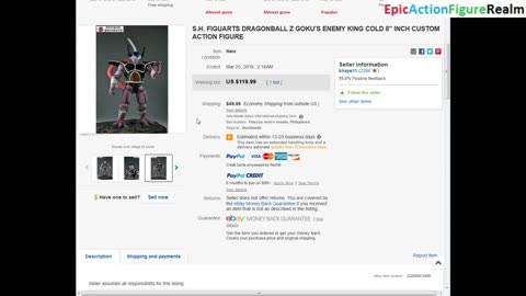 Review Of The eBay Listing Of The Custom-made Dragon Ball Z King Cold Action Figure
