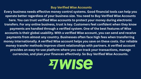 Buy Verified Wise Accounts