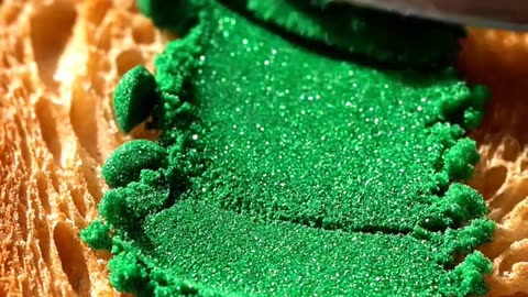 AI ASMR Spreading Emerald Stones On Toast #ai #asmr #aiasmr #asmrrelaxation
