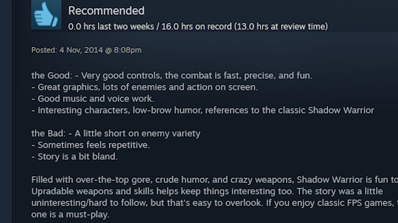 Shadow Warrior Steam Review