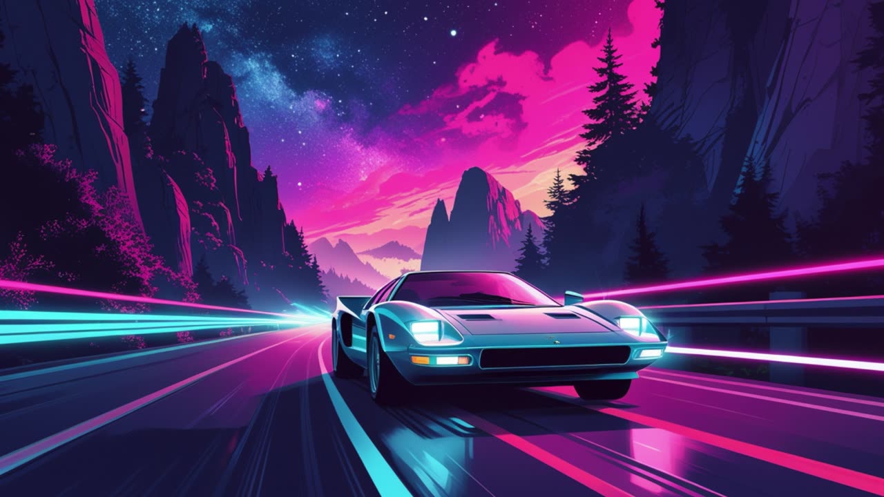 Digital Racing | Retro Synthwave Music 🎶 (No Copyright)