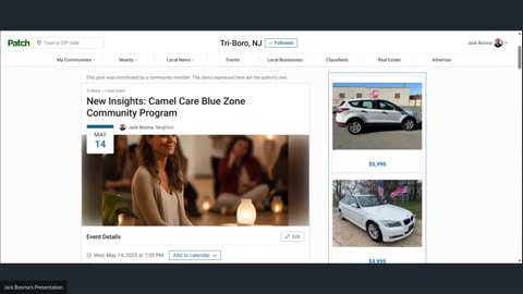 New Insights: Camel Care Blue Zone Community Program