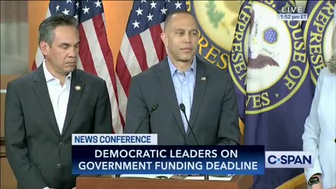 Reporter: Have you lost confidence in Chuck Schumer? Jeffries: "Next question."