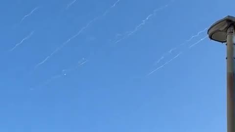 Video shows Iranian missiles flying over Jerusalem amid attack on Israel