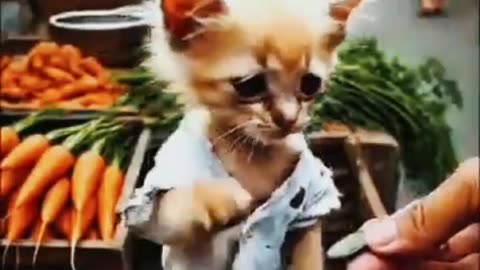 Viral Hardworking Cat Struggling Video