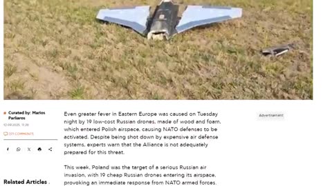 The Russian drones that entered Poland were... made of wood and foam