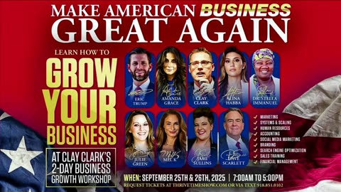 6.5.25 - LIVE from Tulsa-Rusalem! Join Tim Tebow, Colton Dixon, Clay Clark & Countless Real Business Success Stories At Clay Clark’s ThrivetimeShow.com 2-Day Business Growth Conference (Learn Marketing, Sales, Finance, Workflow Design & More)