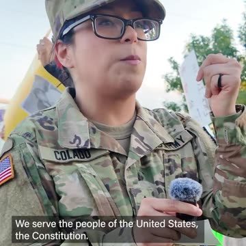 Female Soldier: Anti-Ice Protest