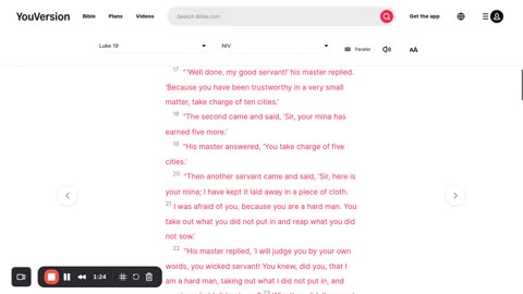 Luke 19 Parable of the Ten Minas