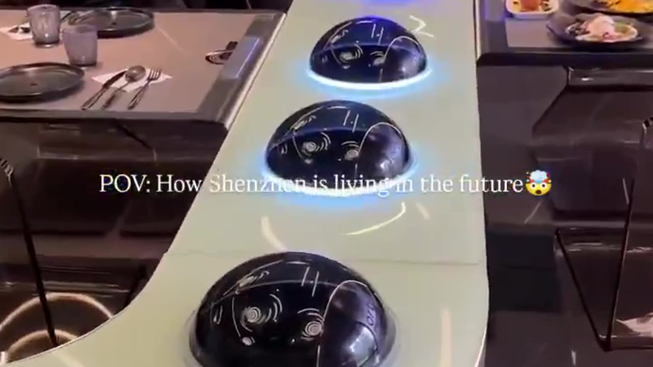 Robot UFOs are serving dinner at Orbit One restaurant
