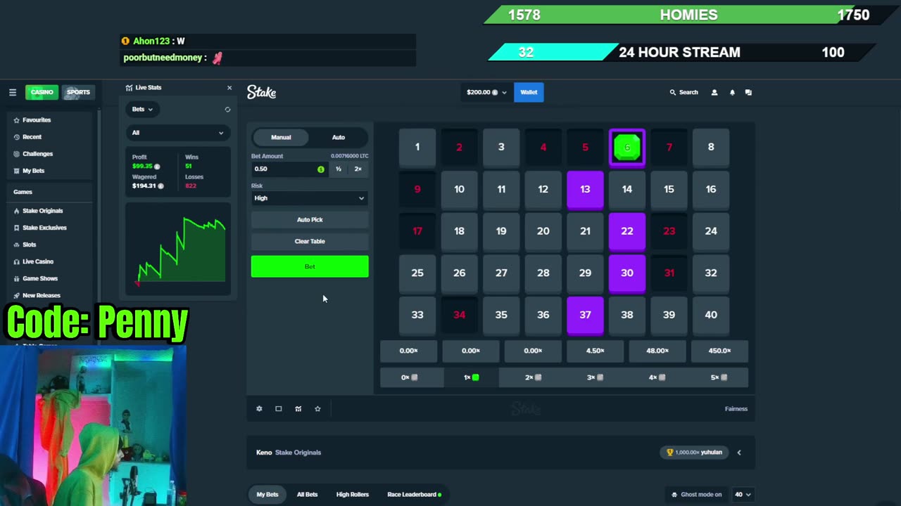 AI GAMBLES MY BALANCE ON STAKE (PROFIT)