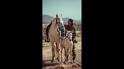 Indian Army woman rescues horse trapped under fallen rock😭