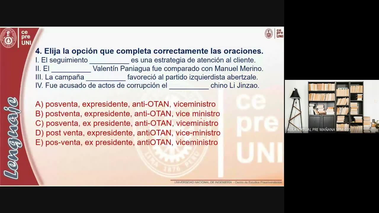 CEPRE UNI 2022 - 1 | Semana 05 | Lenguaje