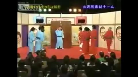 Funny Japanese Game Show Marshmallow Eating Contest with a twist