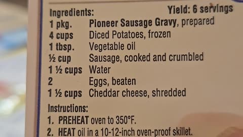 Recipe for Skillet Breakfast Casserole