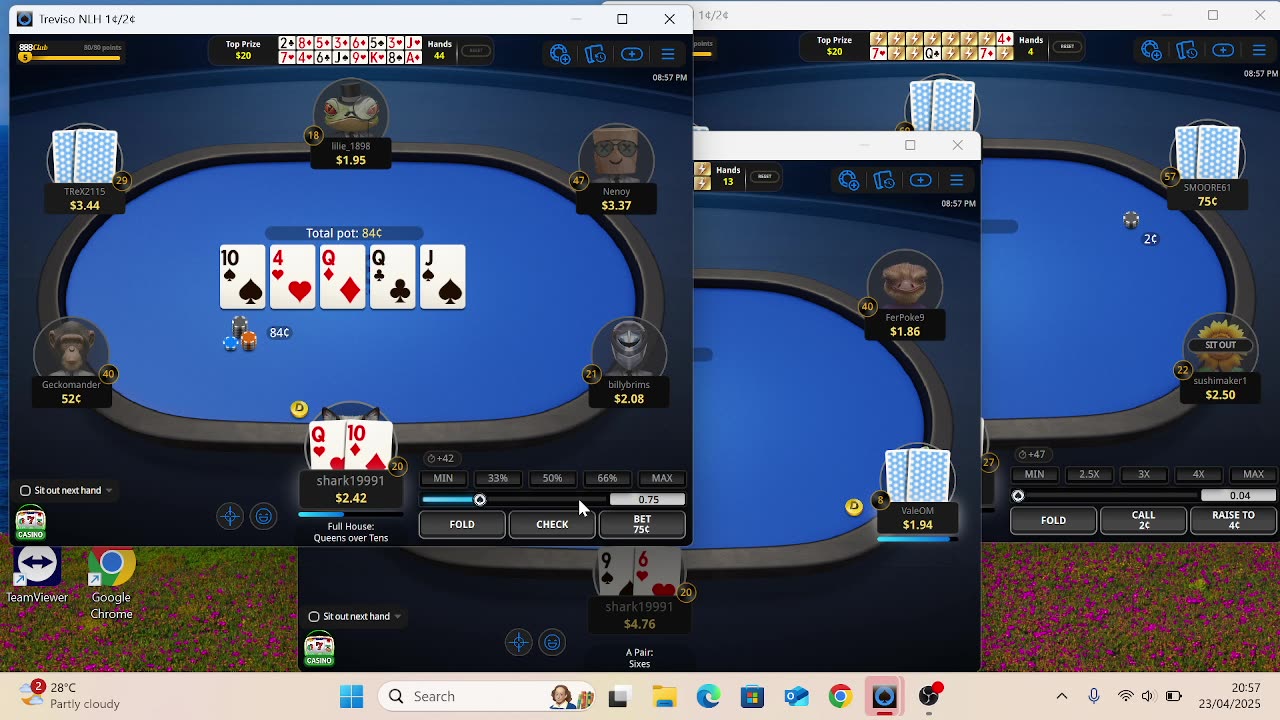 Poker 1/2c