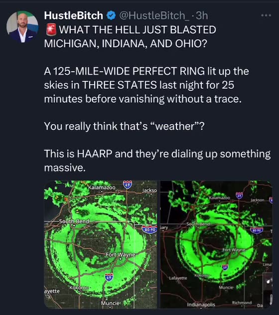 HAARP over Michigan, Indiana, and Ohio?