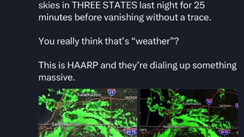 HAARP over Michigan, Indiana, and Ohio?