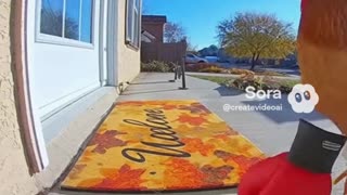 Chicken vs bird door camera