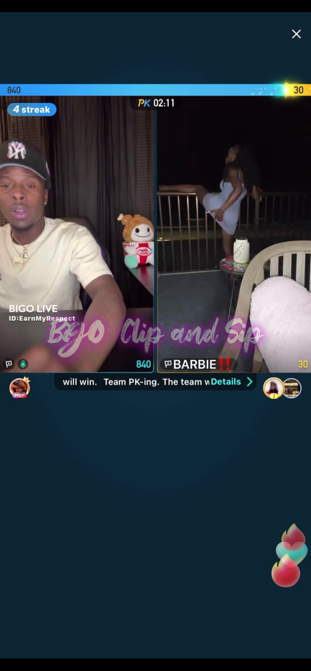 Barbie dancing for NoCap n has a wet spot on the back of her dress 8/30/25 #bigoclipandsip