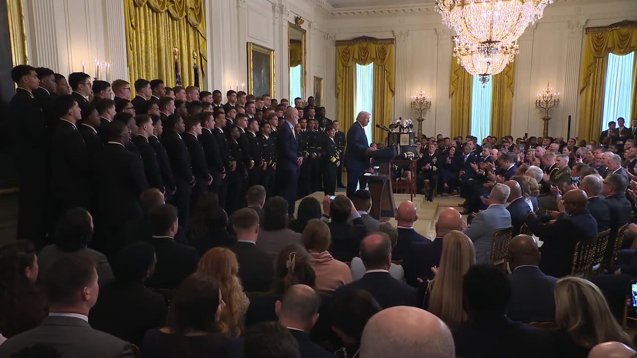 President Trump Participates in a Commander-in-Chief Trophy Presentation to the Navy Midshipmen