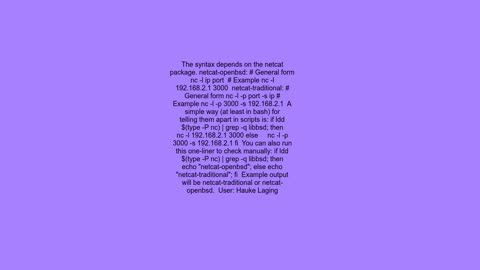 How can I configure netcat (or some other stock linux utility) to listen on a specific port on a se