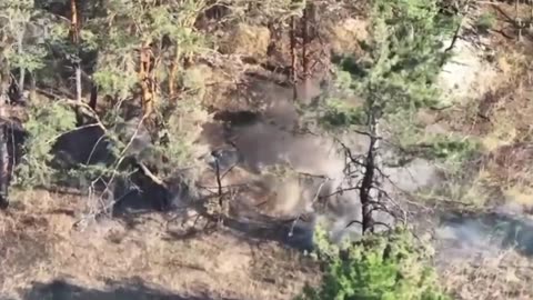 A Russian D-30 Firebase Is Hit by Ukrainian Drone Strike