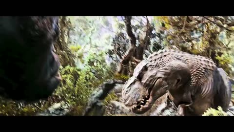 The King Defends His Queen – Kong vs. T-Rex Fight Scene | CLIP ⚡ 4K
