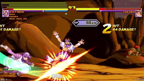 Hisui, Kohaku, Mech Hisui, and the fleet (Me) vs Sakura Kasugano