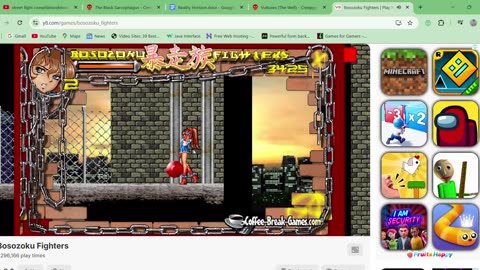 Bosozoku Fighters - Playthrough Walkthrough longplay Flash Platformer Beat em up