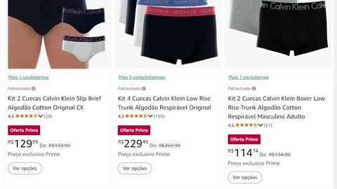 Kit 2 Cuecas Calvin Klein Slip Brief Algodão Cotton Original CK