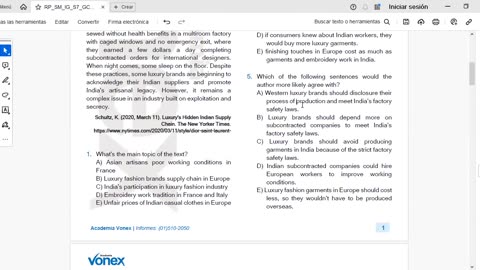 VONEX REPASO 2025 - 1 | Semana 07 | Inglés