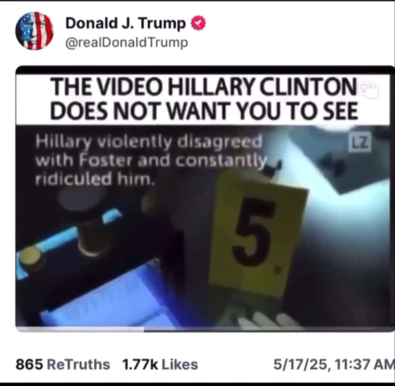 Trump posted a video about the Clinton Bodycount, from JFK Jr to Seth Rich..