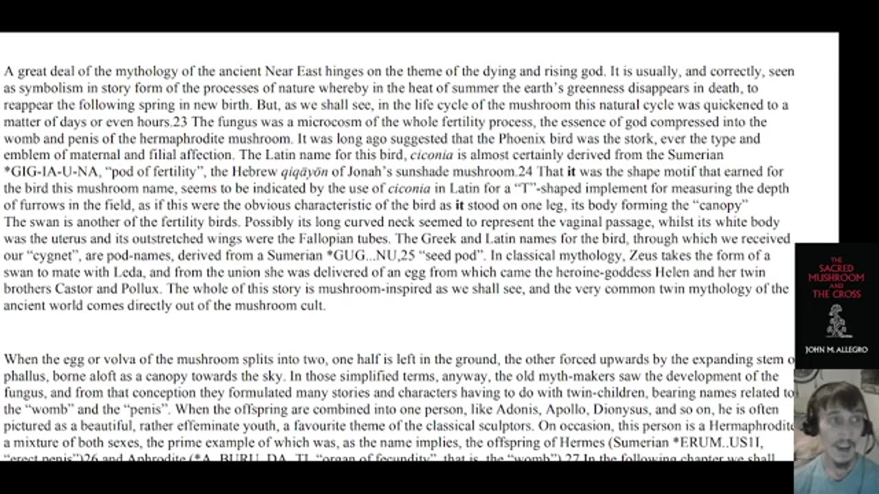 The Sacred Mushroom and the Cross by John M. Allegro - Chp 11, as read by Adam Hull