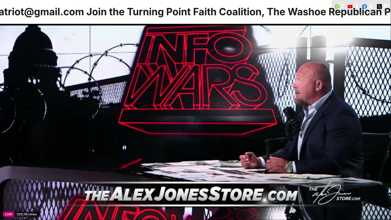 Alex Jones, Info Wars, 08/14/2025