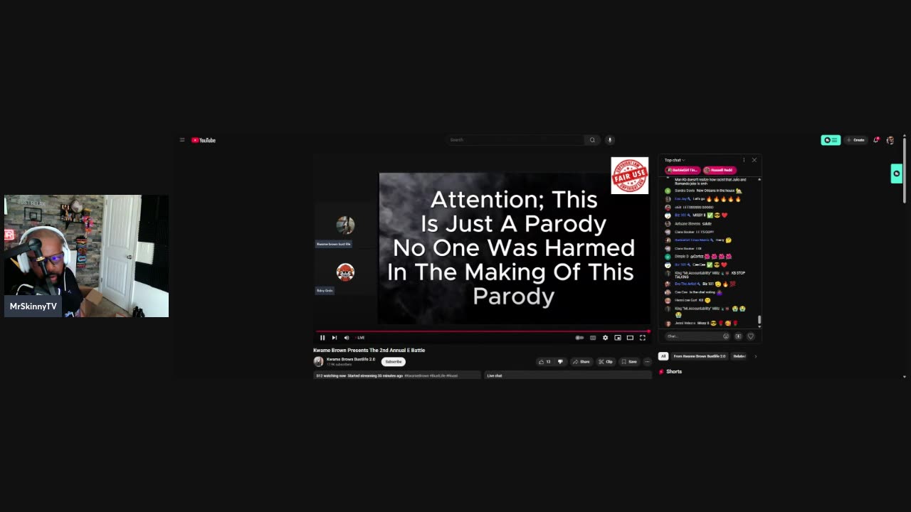 Kwame Brown LIVE Crying About $20 For E Battle