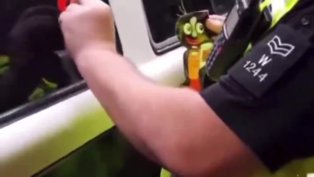 British police 'capture' offensive stickers