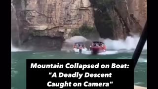 Mountain Collapsed On Boat : Claiming Ten Lives 🥲🛥️ ⛰️