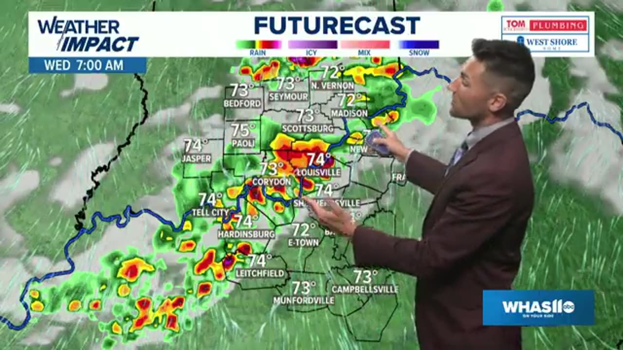 WHAS11+ Weather Impact forecast - Tuesday, July 15