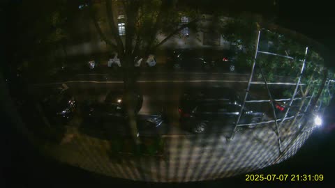Idling private sanitation truck