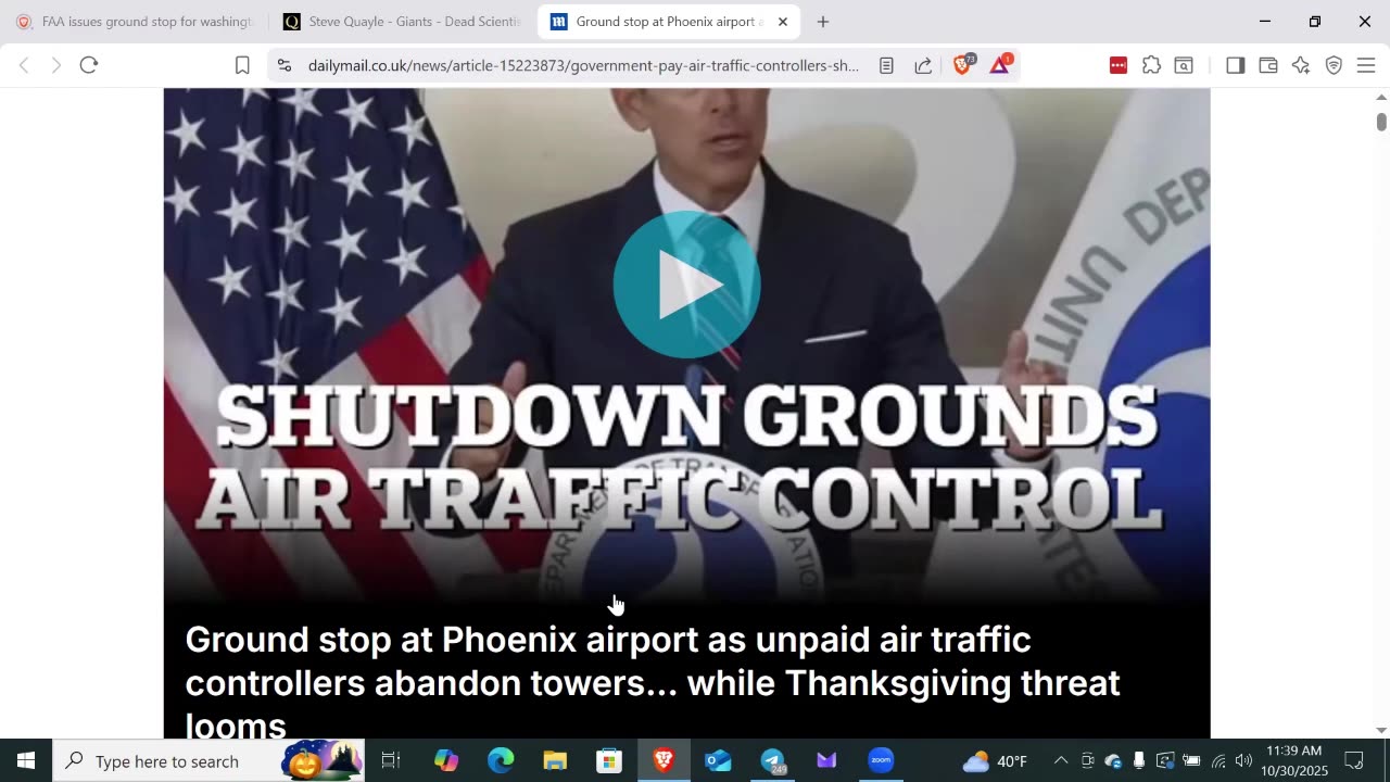 Airport Chaos as Unpaid Air Traffic Controllers Walk off the Job