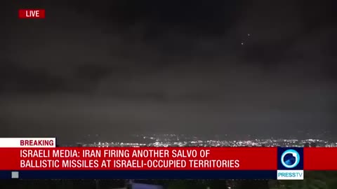 Iranian missiles illuminate night sky across occupied territories in another wave of attacks