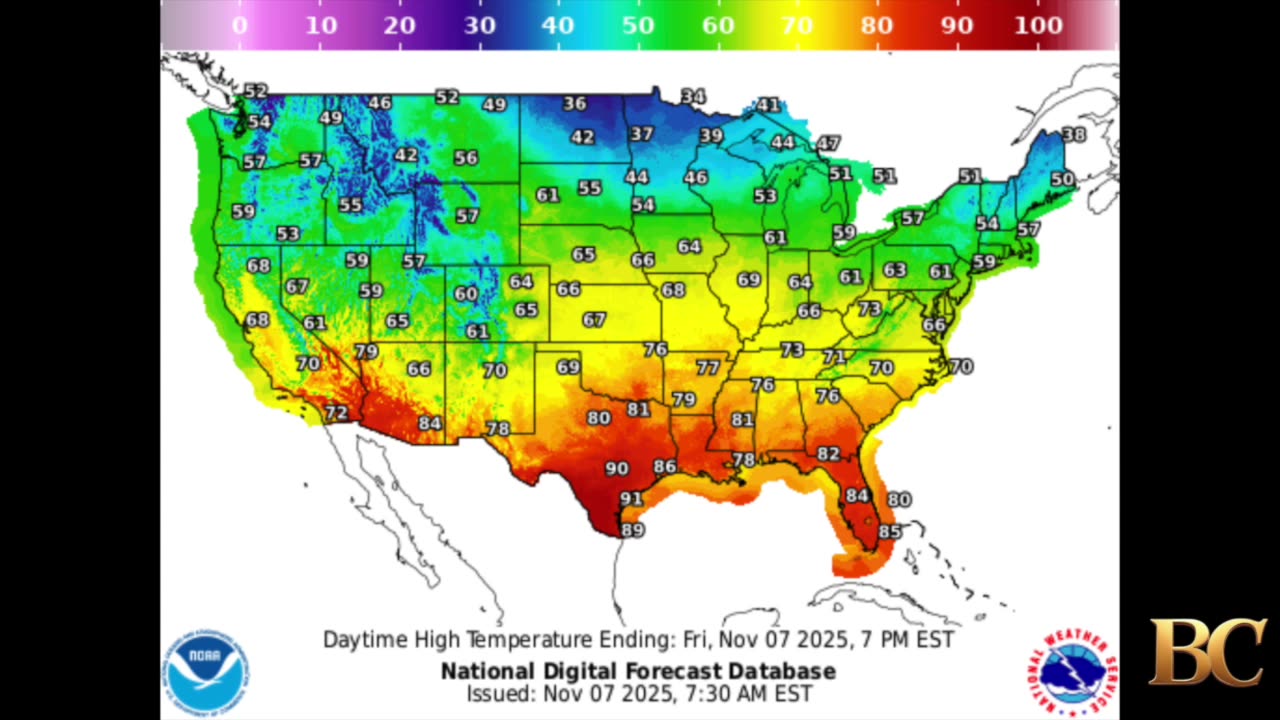 National Weather Forecast (November 7, 2025)