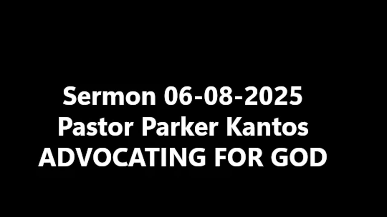 Sermon: "ADVOCATING FOR GOD"