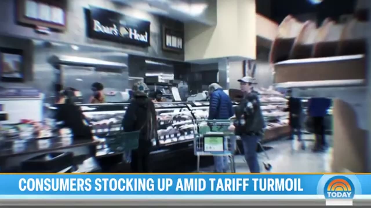 Americans rush to stores to stock up as Trump's tariffs take effect