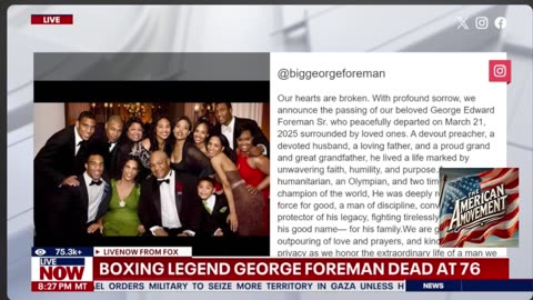 George Foreman dies at 76 we will miss you rest in peace