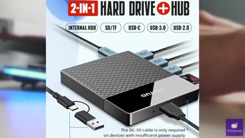 YOTUO Portable Docking Station External Hard Drive 750GB Storage, USB C Multipor