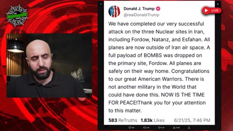 US ATTACKS 3 NUCLEAR SITES IN IRAN | TRUMP DECLARES “SUCCESS”