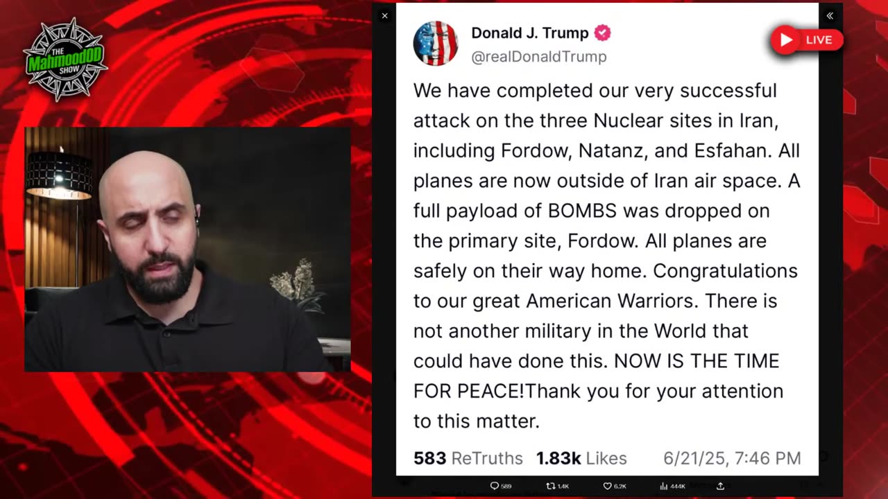 US ATTACKS 3 NUCLEAR SITES IN IRAN | TRUMP DECLARES “SUCCESS”
