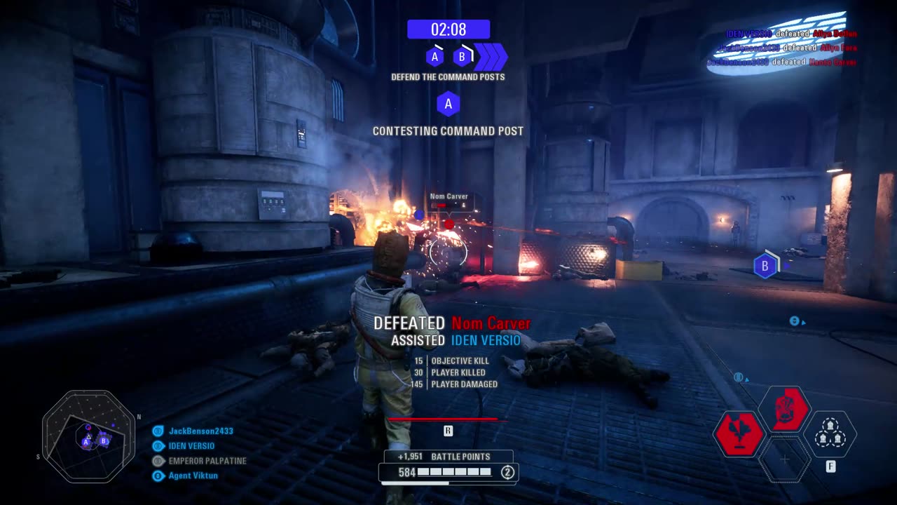 SWBF2 2017: Instant Action Mission (Defend) Galactic Empire/Imperials Jabba Palace Gameplay